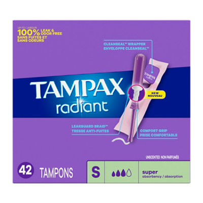 Tampax Radiant Super Tampons - 42 CT - Image 4