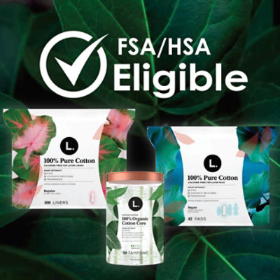 L Organic Cotton Tampons Light - 30 CT - Image 8