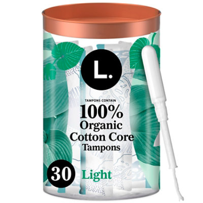 L Organic Cotton Tampons Light - 30 CT