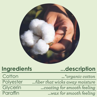 L Organic Cotton Tampons Light - 30 CT - Image 5