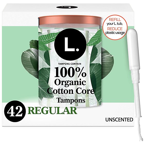 L Organic Cotton Tampons Regular - 42 CT