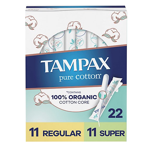 Tampax Pure Cotton Reg/sup Tampons - 22 CT