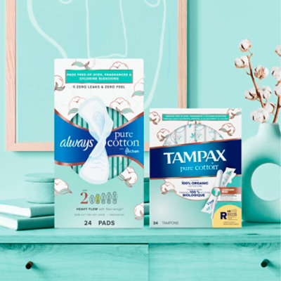 Tampax Pure Cotton Reg/sup Tampons - 22 CT - Image 5
