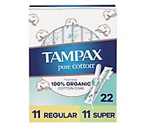 Tampax Pure Cotton Reg/sup Tampons - 22 CT