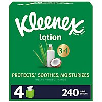 Kleenex Soothing Lotion with Coconut Oil Aloe & Vitamin E Facial Tissues Cube Box - 240 Count - Image 2