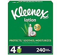 Kleenex Soothing Lotion with Coconut Oil Aloe & Vitamin E Facial Tissues Cube Box - 240 Count