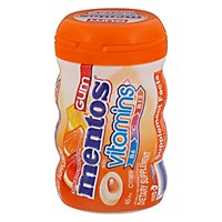 Mentos Sugar Free Chewing Gum With Vitamins B6 C And B12 Citrus Flavored Bottle - 45 CT - Image 1