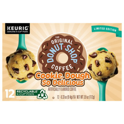 The Original Donut Shop Cookie Dough So Delicious Flavored Coffee K Cup Pods - 12 Count - Image 1