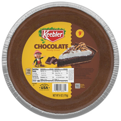 Keebler Ready Crust Chocolate Pie Crust Premade Crust For Baking And No-Bake 9-Inch - 6 Oz - Image 1