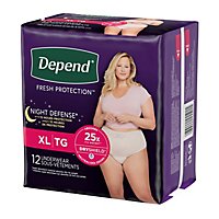 Depend Underwear Ovrngt Xl For Wmn - 12 CT - Image 9