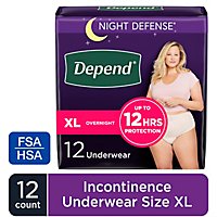 Depend Underwear Ovrngt Xl For Wmn - 12 CT - Image 2