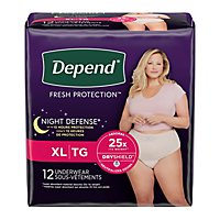 Depend Underwear Ovrngt Xl For Wmn - 12 CT - Image 8