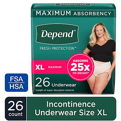 Depend Underwear Max Women Xl - 26 CT
