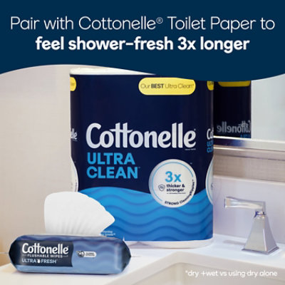 Cottonelle Ultra Fresh XL Flushable Wet Wipes Flip-Top Pack - 60 Count - Image 5