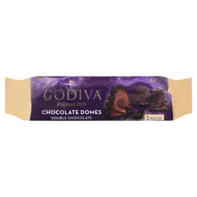 Godiva Chocolatier Domes Double Chocolate Low Wrap 3pc - 1.1 OZ