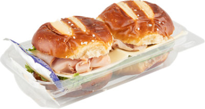 ReadyMeals Primo Ham & Swiss Pretzel Sandwich Duo - Each - Image 1