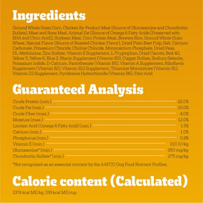 Pedigree For Big Dogs Roasted Chicken Rice & Vegetable Adult Large Breed Dry Dog Food - 16 Lbs - Image 5