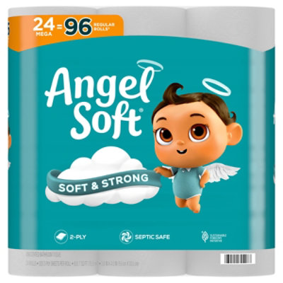 Angel Soft Toilet Paper Mega Rolls - 24 Count - Image 3