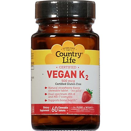Country Life Vegan K2 - 60 CT - Image 2