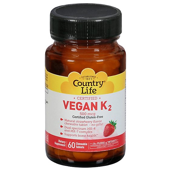 Country Life Vegan K2 - 60 CT