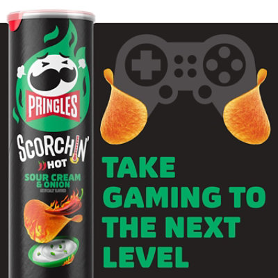 Pringles Scorchin Potato Crisps Chips Sour Cream and Onion Spicy Snacks - 5.5 Oz - Image 6
