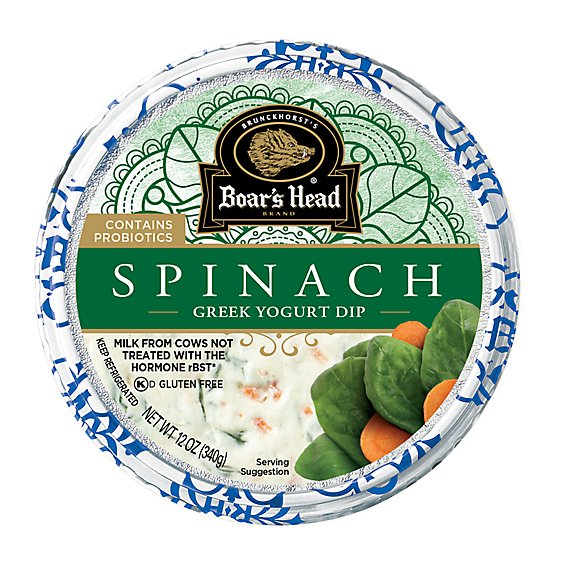 Boars Head Spinach Greek Yogurt Dip - 12 OZ