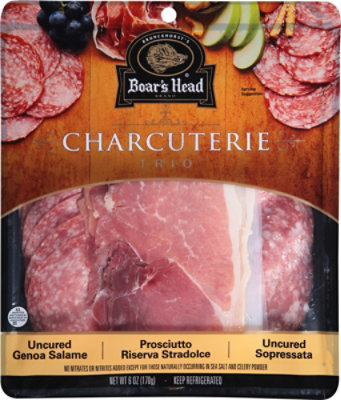 Boars Head Uncured Genoa Salame Prosciutto Riserva Stradolce 6 OZ