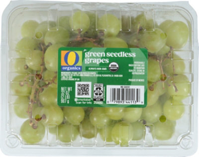 O Organics Green Seedless Grapes - 2 Lb - Image 1