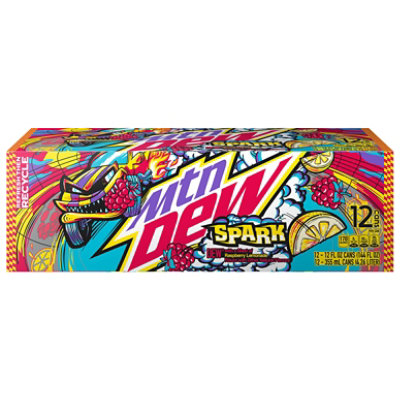 MTN Dew Spark Raspberry Lemonade Soda - 12-12 FZ - Image 3