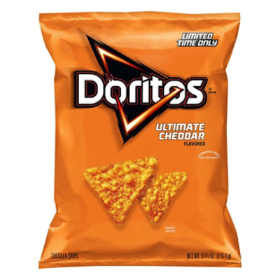 Doritos Tortilla Chips Ultimate Cheddar Flavored - 9.75 OZ