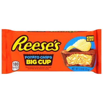 Reeses Milk Chocolate Peanut Butter Big Cup Stuffed With Potato Chips King - EA - Image 3