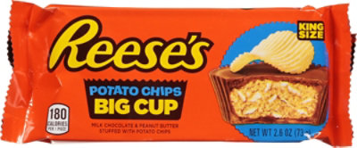 Reeses Milk Chocolate Peanut Butter Big Cup Stuffed With Potato Chips King - EA - Image 2