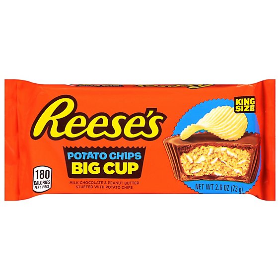 Reeses Milk Chocolate Peanut Butter Big Cup Stuffed With Potato Chips King - EA