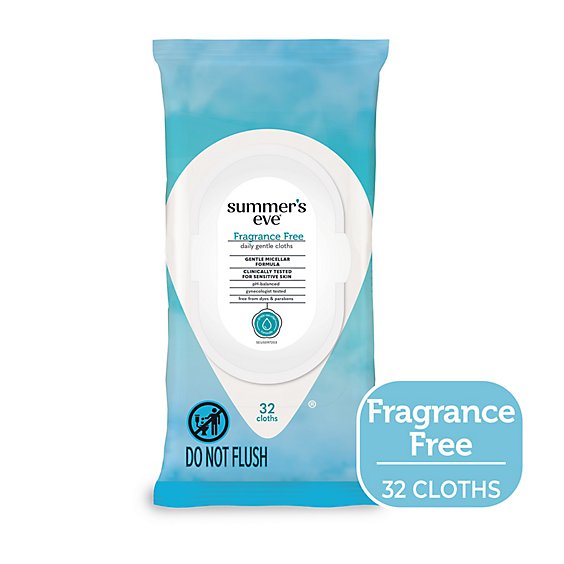 Summers Eve Cleansing Cloths Frag Free - 32 CT
