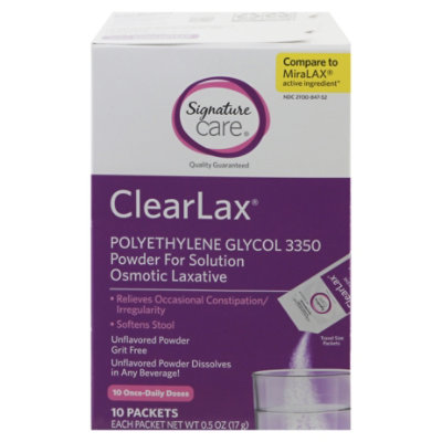 Signature Care Laxative Powder Clearlax Singles - 10 CT - Image 3