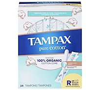 Tampax Pure Cotton Regular Tampons - 24 CT