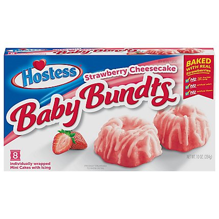 Hostess Baby Bundts Strawberry Cheesecake Cakes 8 Count 10 Oz - 10 OZ - Image 3