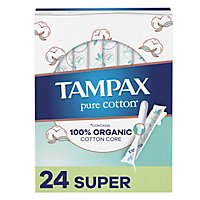 Tampax Pure Cotton Super Tampons - 24 CT - Image 1