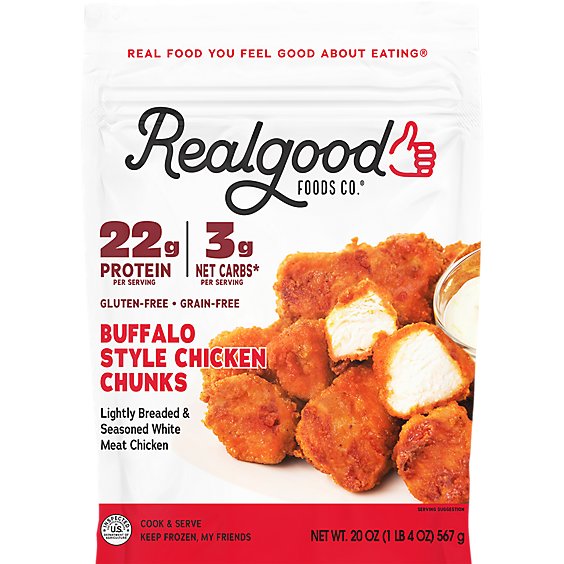 Real Good Food Chicken Nuggets Buffalo - 20 OZ