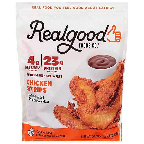 Real Good Food Chicken Tender Strips - 20 OZ