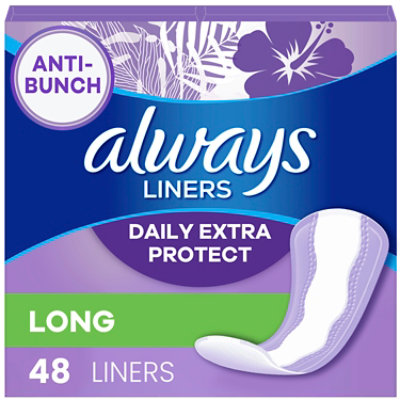 Always Anti Bunch Long Liner - 48 CT