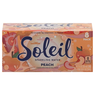 Soleil Sparkling Water Peach - 8-12 Fl. Oz. - Image 2