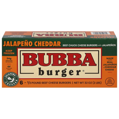 Bubba Burger Bacon Cheddar Cheeseburgers, 6 count, 32 oz