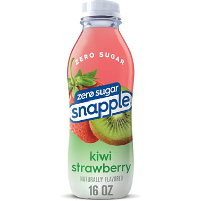 Snapple Zero Sugar Strawberry Kiwi Flavored Fruit Drink Recycled Plastic Bottle - 16 Fl. Oz.