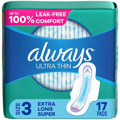 Always Ultra Thin Sz 3 Ex Lng W/wings - 17 CT - Image 1