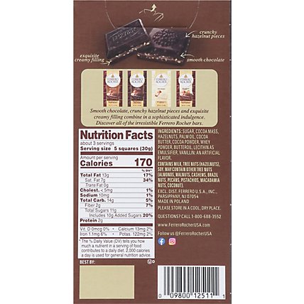 Ferrero Rocher Dark Hazelnut 90g Tablet - EA - Image 6