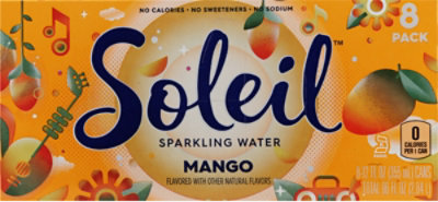 Soleil Sparkling Water Mango - 8-12 Fl. Oz. - Image 6