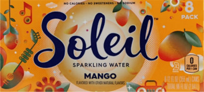 Soleil Sparkling Water Mango - 8-12 Fl. Oz. - Image 1