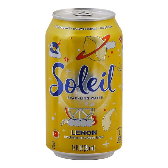 Signature Select Soleil Water Sparkling Lemon - 12 FZ