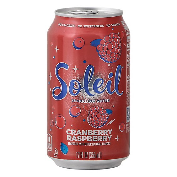 Signature Select Soleil Water Sparkling Cranberry Raspberry - 12 FZ